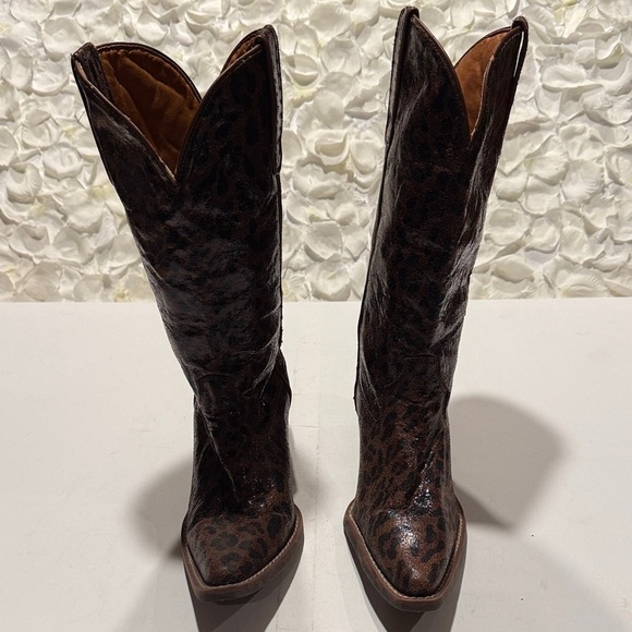 Nomad Shoes - Nomad Brown Leopard Western Boots